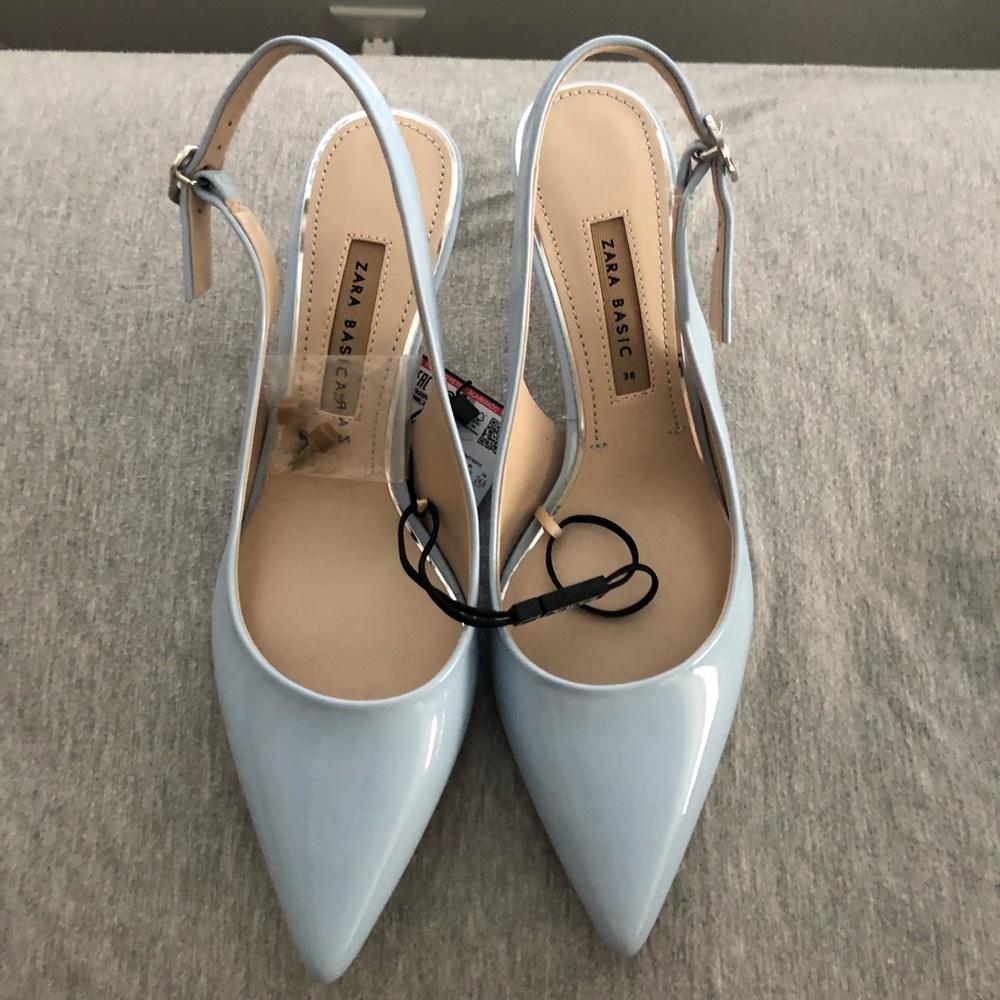 Blue Zara kitten heel